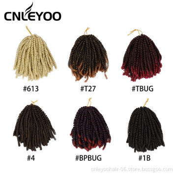 8 Inch Spring Twist Crochet Hair For Beauty Fashion 60 Roots Passion Twist Pre-Looped Crochet Braids For Women